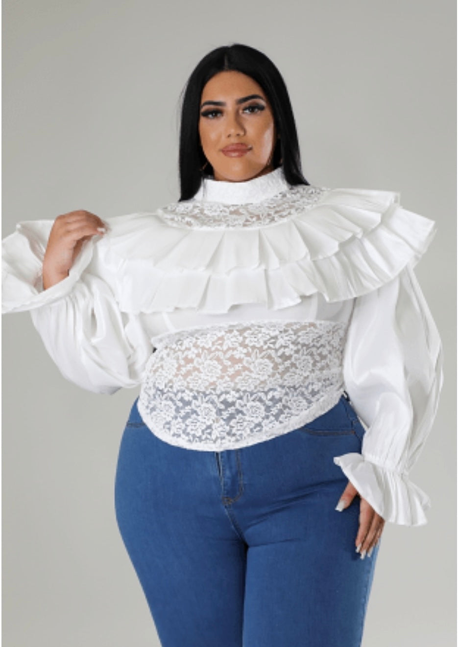 902 “Lace Ruffle shirt