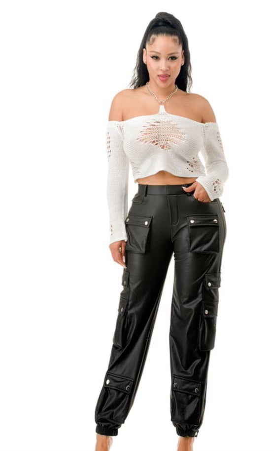 31080 Faux leather pants