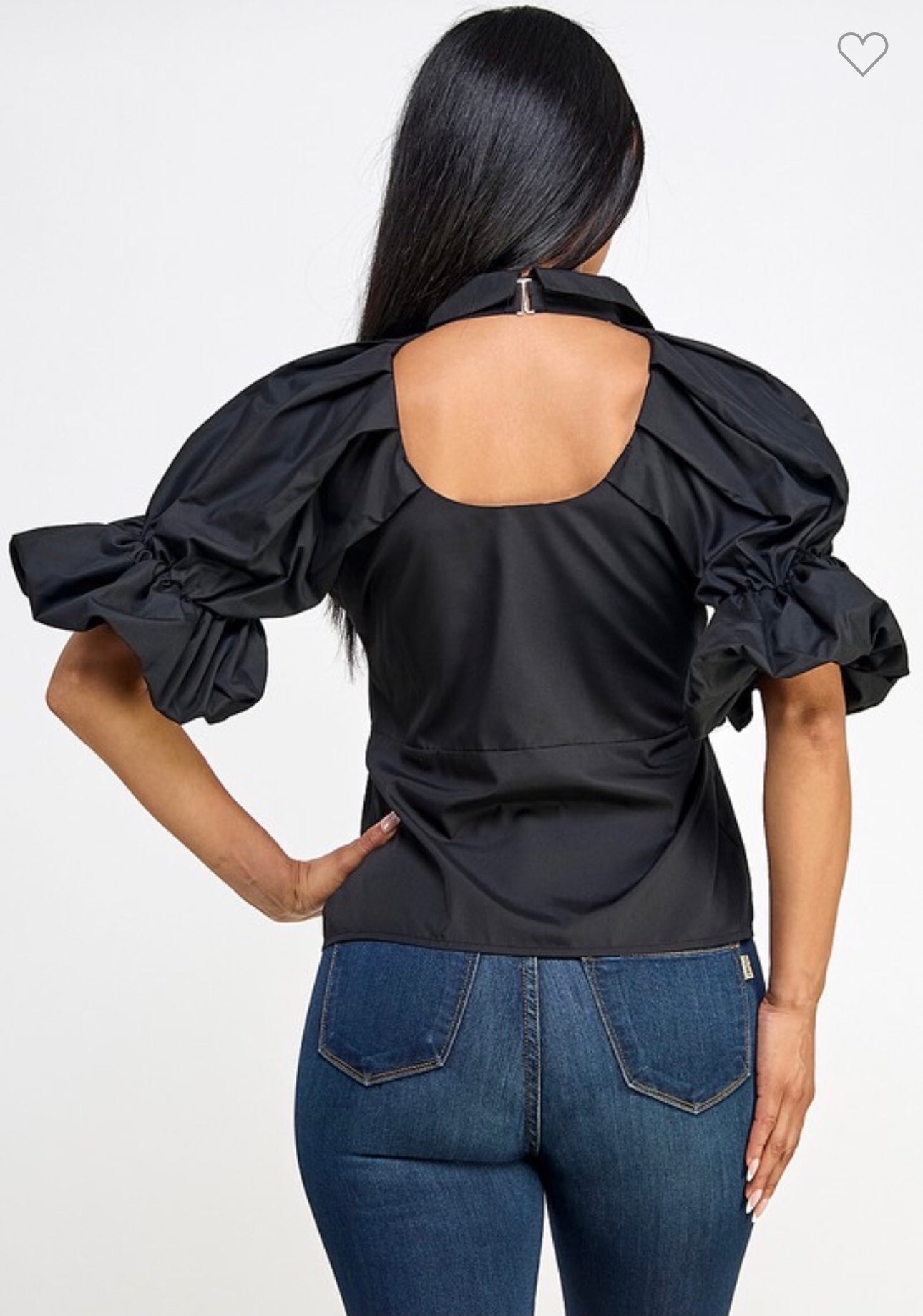 702 “ Puffy Button up” top