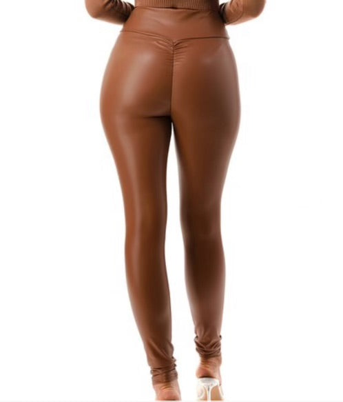 20200 Faux leather tights