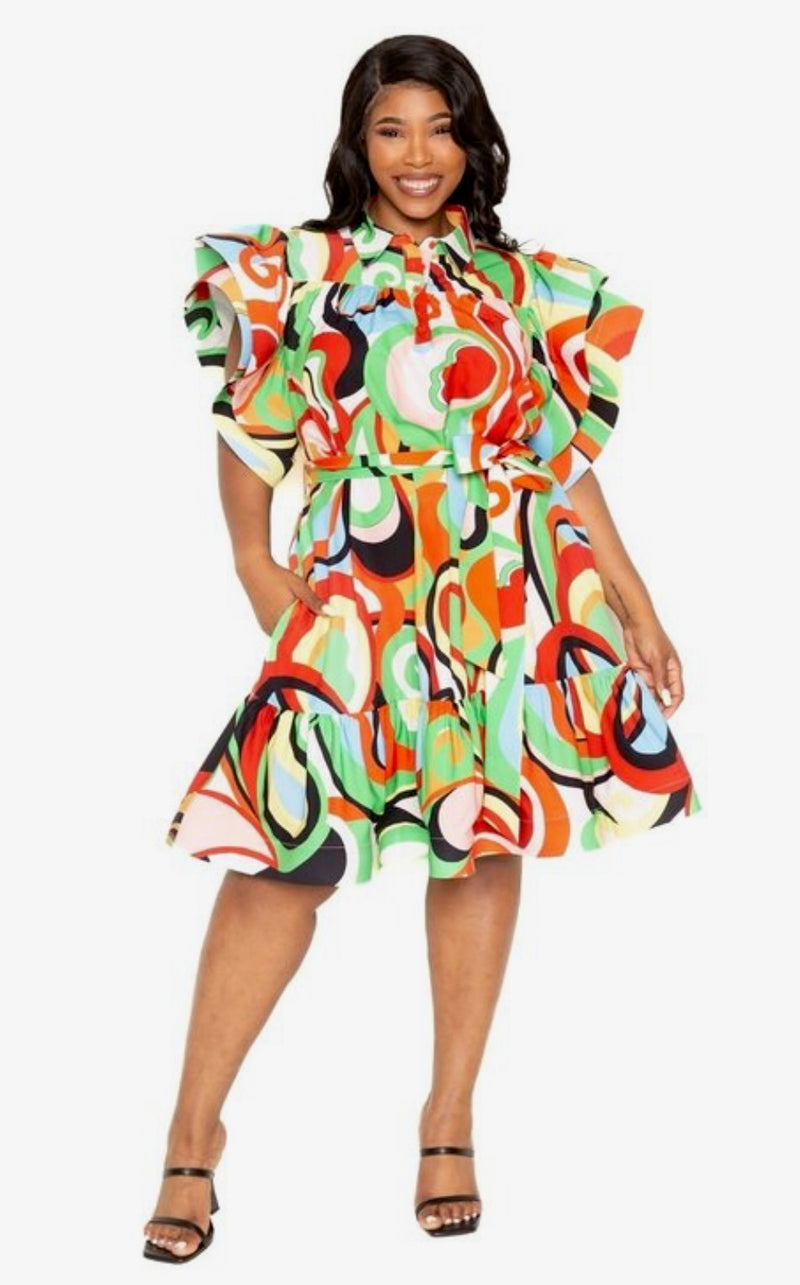 Color Swirl Dress