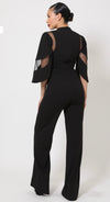 Sheer Flare Sleeve Jumpsuit (Black or White) 52