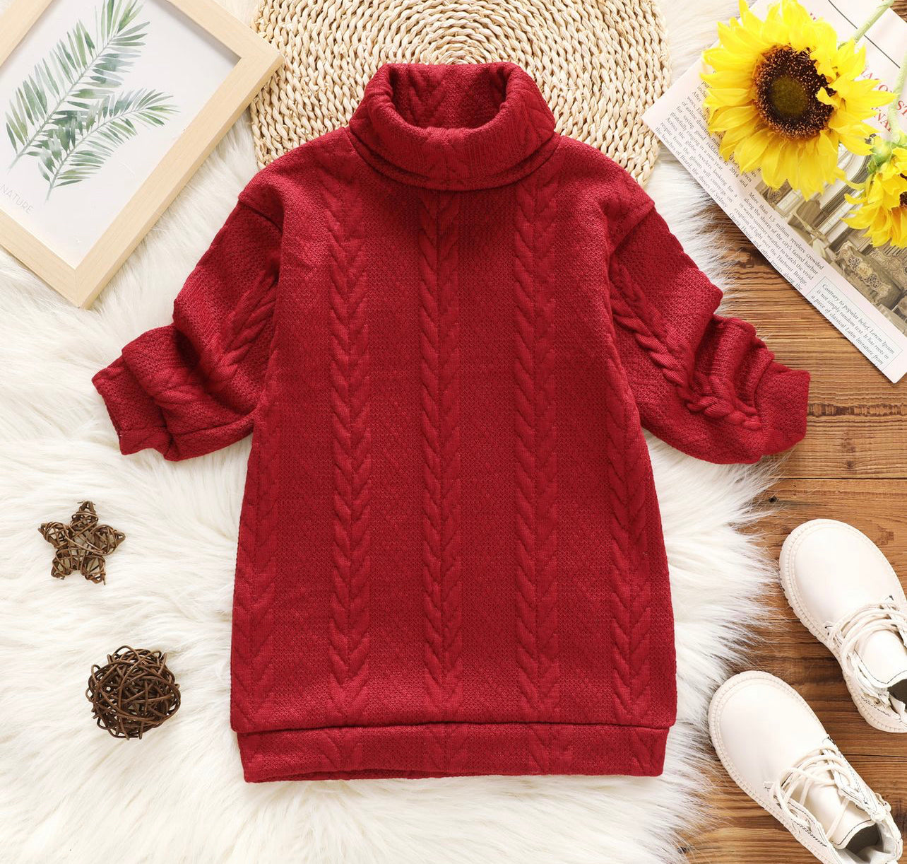 Turtleneck Sweater Dress